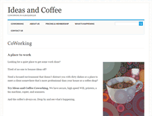 Tablet Screenshot of ideasandcoffee.com
